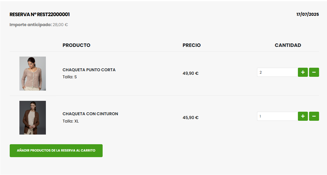 Detalle página Reservas pendientes