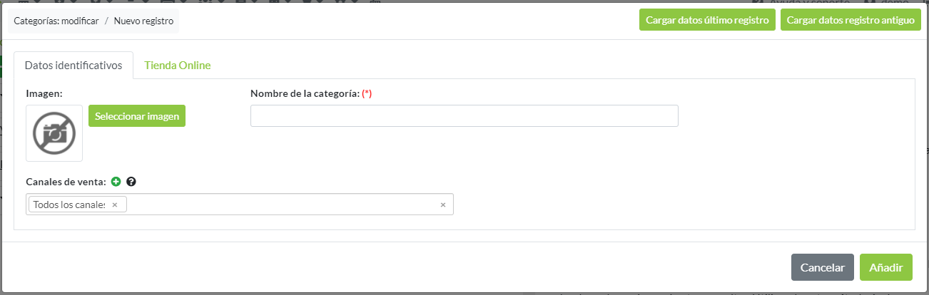 Categorías: Datos identificativos