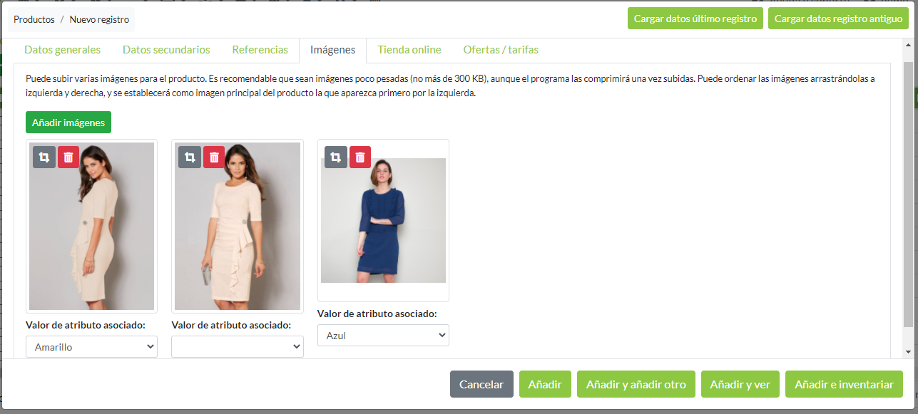 Selección de imágenes